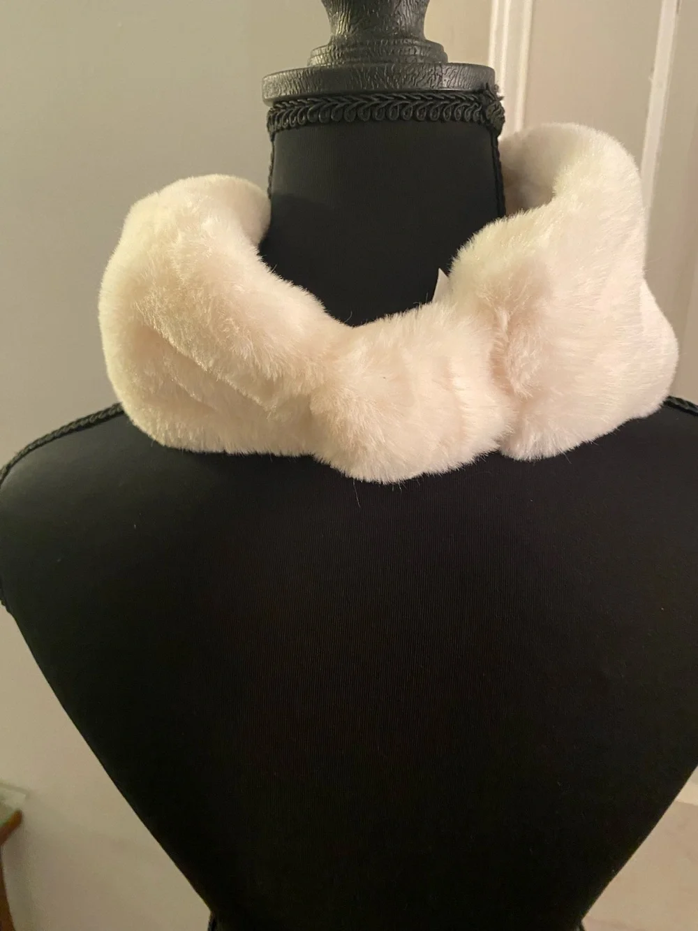 Calvin Klein Cream Faux Fur Ear/Head Warmer